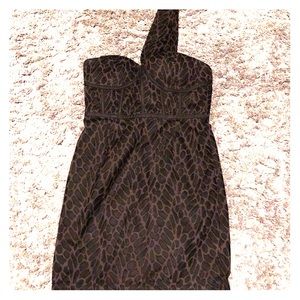 Black Cheetah Cocktail Dress